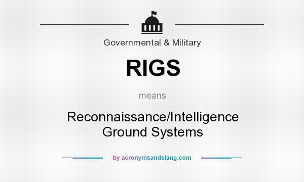 What does RIGS mean? It stands for Reconnaissance/Intelligence Ground Systems