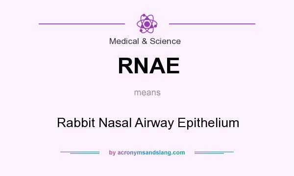 What does RNAE mean? It stands for Rabbit Nasal Airway Epithelium
