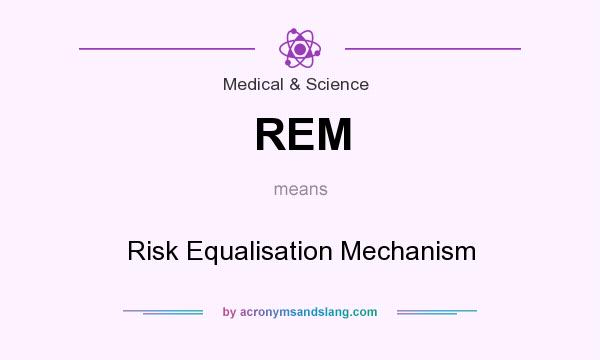 What does REM mean? It stands for Risk Equalisation Mechanism
