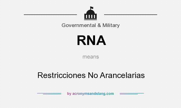 What does RNA mean? It stands for Restricciones No Arancelarias