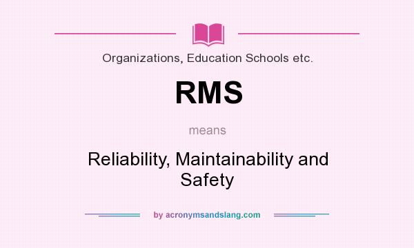 What does RMS mean? It stands for Reliability, Maintainability and Safety