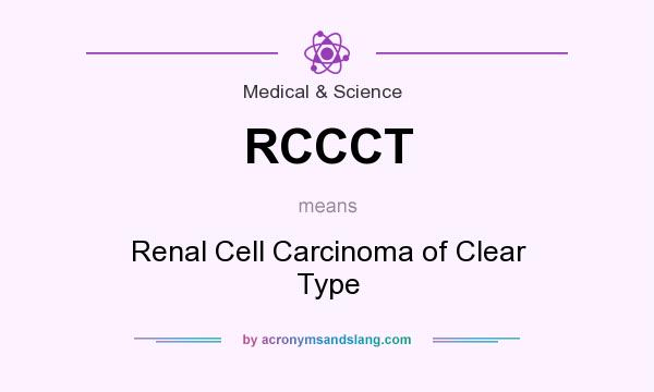What does RCCCT mean? It stands for Renal Cell Carcinoma of Clear Type