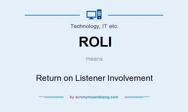 What does ROLI mean? It stands for Return on Listener Involvement