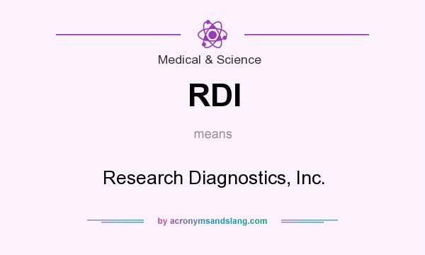 What does RDI mean? It stands for Research Diagnostics, Inc.