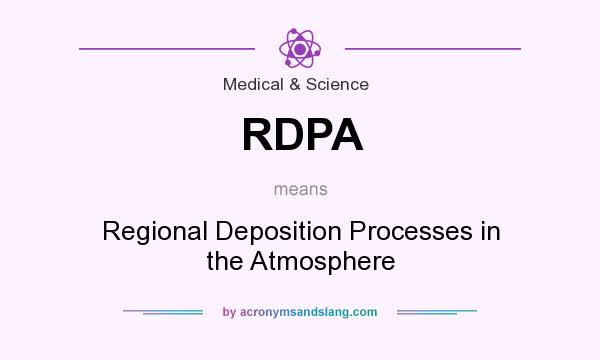 What does RDPA mean? It stands for Regional Deposition Processes in the Atmosphere