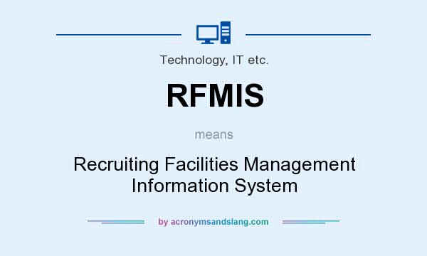 What does RFMIS mean? It stands for Recruiting Facilities Management Information System