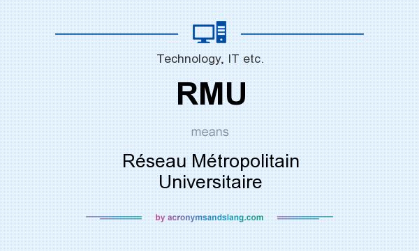 What does RMU mean? It stands for Réseau Métropolitain Universitaire