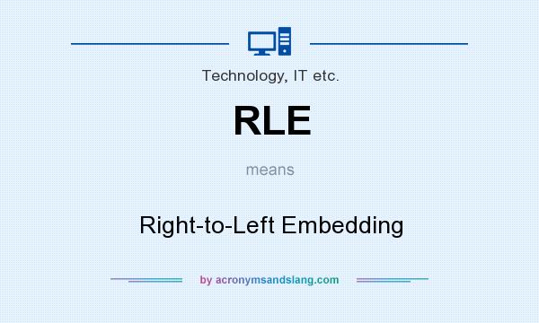 What does RLE mean? It stands for Right-to-Left Embedding