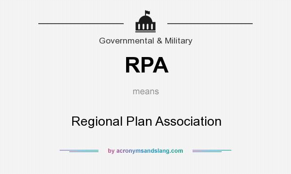 What does RPA mean? It stands for Regional Plan Association