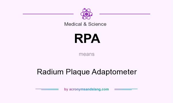 What does RPA mean? It stands for Radium Plaque Adaptometer