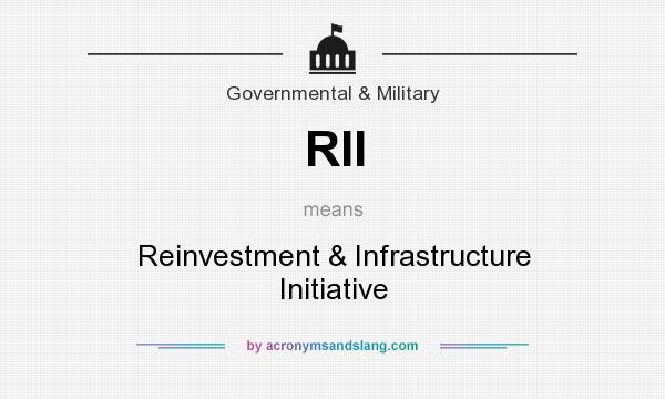What does RII mean? It stands for Reinvestment & Infrastructure Initiative