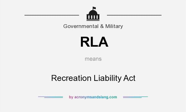 What does RLA mean? It stands for Recreation Liability Act