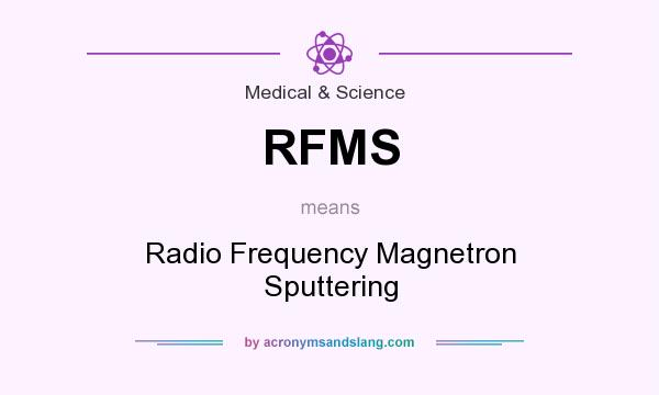 What does RFMS mean? It stands for Radio Frequency Magnetron Sputtering