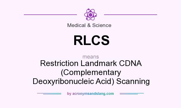 What does RLCS mean? It stands for Restriction Landmark CDNA (Complementary Deoxyribonucleic Acid) Scanning