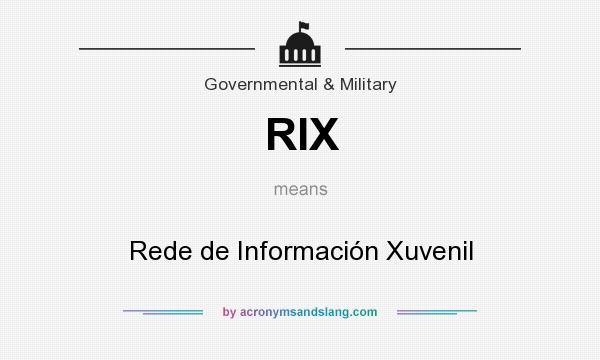 What does RIX mean? It stands for Rede de Información Xuvenil