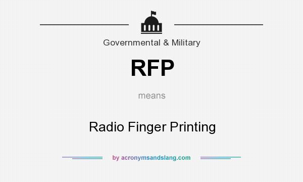 What does RFP mean? It stands for Radio Finger Printing