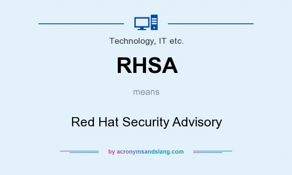 What does RHSA mean? It stands for Red Hat Security Advisory