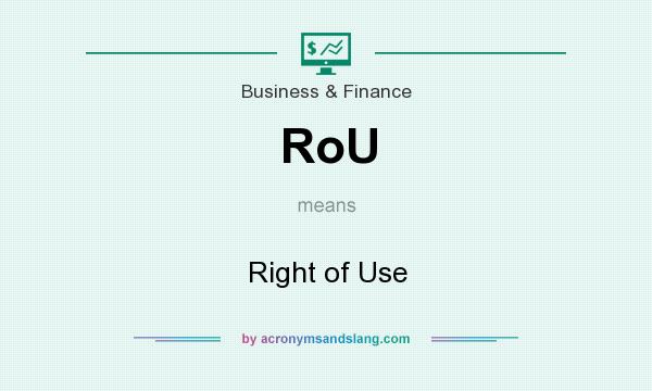 What does RoU mean? It stands for Right of Use