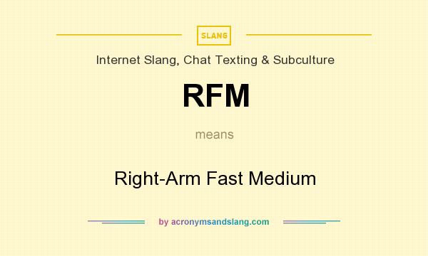 What does RFM mean? It stands for Right-Arm Fast Medium