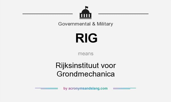What does RIG mean? It stands for Rijksinstituut voor Grondmechanica
