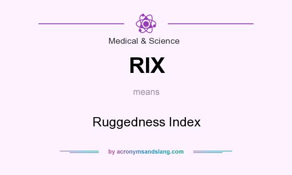 What does RIX mean? It stands for Ruggedness Index