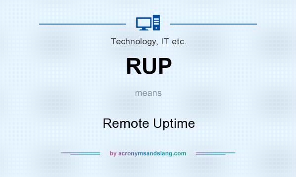 What does RUP mean? It stands for Remote Uptime