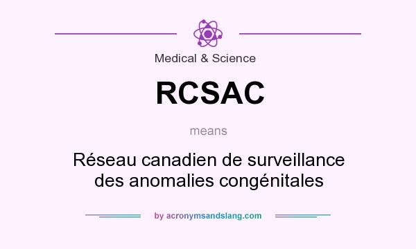 What does RCSAC mean? It stands for Réseau canadien de surveillance des anomalies congénitales