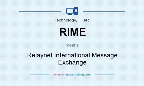 What does RIME mean? It stands for Relaynet International Message Exchange