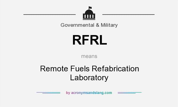 What does RFRL mean? It stands for Remote Fuels Refabrication Laboratory