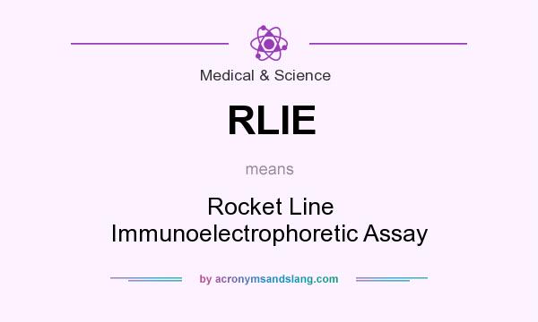 What does RLIE mean? It stands for Rocket Line Immunoelectrophoretic Assay