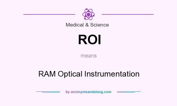 What does ROI mean? It stands for RAM Optical Instrumentation
