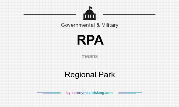 What does RPA mean? It stands for Regional Park