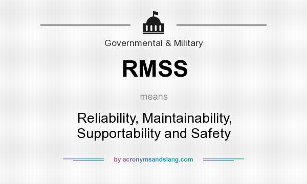 What does RMSS mean? It stands for Reliability, Maintainability, Supportability and Safety