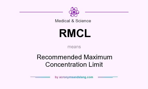 What does RMCL mean? It stands for Recommended Maximum Concentration Limit