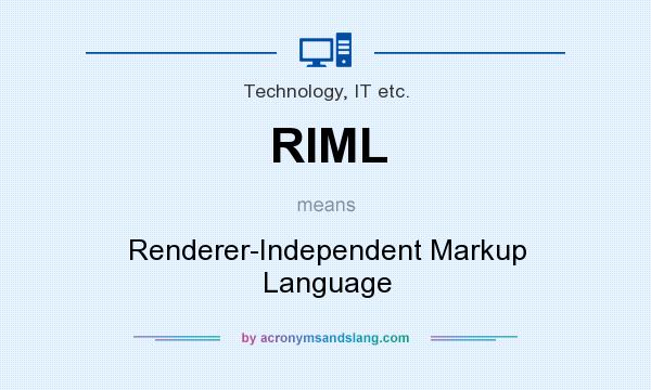 What does RIML mean? It stands for Renderer-Independent Markup Language