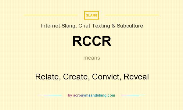 What does RCCR mean? It stands for Relate, Create, Convict, Reveal