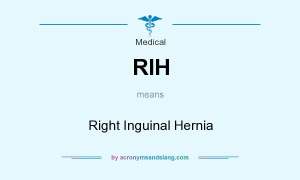 What does RIH mean? It stands for Right Inguinal Hernia