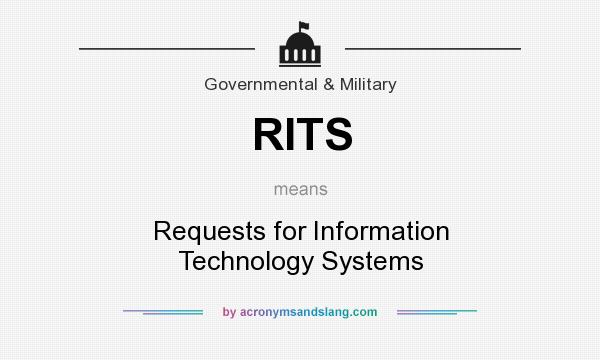 What does RITS mean? It stands for Requests for Information Technology Systems