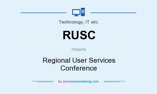What does RUSC mean? It stands for Regional User Services Conference