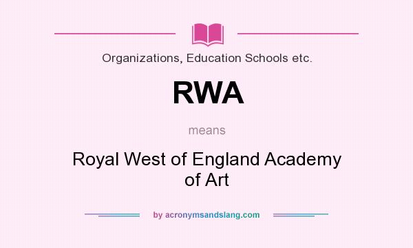 What does RWA mean? It stands for Royal West of England Academy of Art