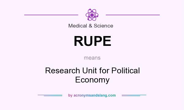 What does RUPE mean? It stands for Research Unit for Political Economy