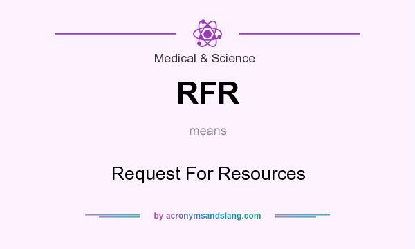 What does RFR mean? It stands for Request For Resources