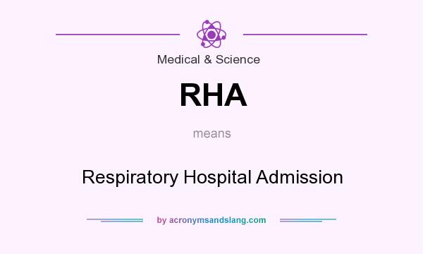 What does RHA mean? It stands for Respiratory Hospital Admission