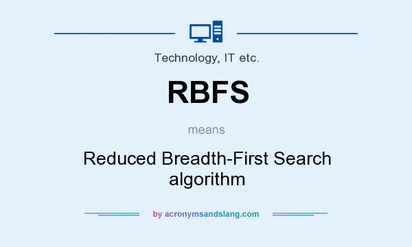 What does RBFS mean? It stands for Reduced Breadth-First Search algorithm