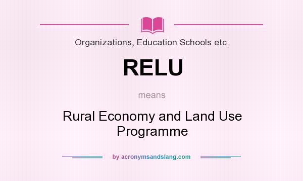 What does RELU mean? It stands for Rural Economy and Land Use Programme