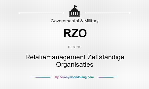 What does RZO mean? It stands for Relatiemanagement Zelfstandige Organisaties