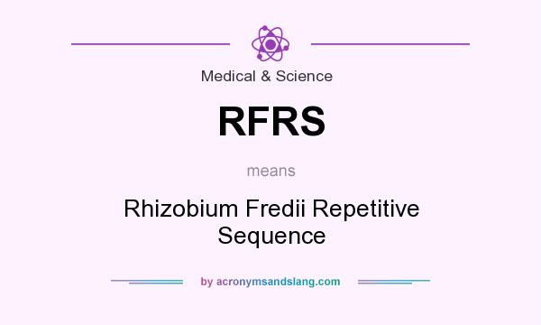 What does RFRS mean? It stands for Rhizobium Fredii Repetitive Sequence