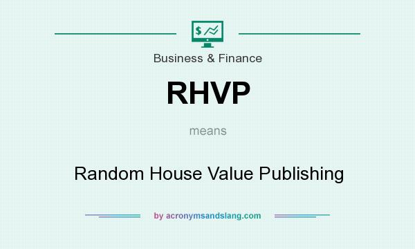 What does RHVP mean? It stands for Random House Value Publishing