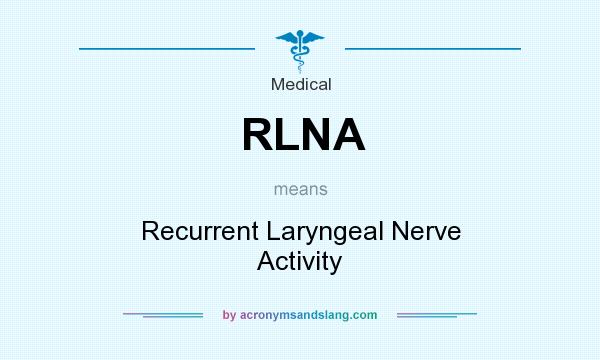 What does RLNA mean? It stands for Recurrent Laryngeal Nerve Activity