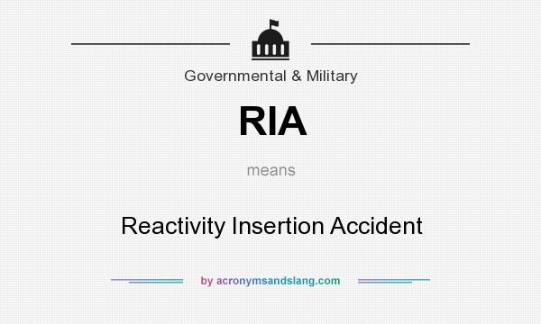 What does RIA mean? It stands for Reactivity Insertion Accident